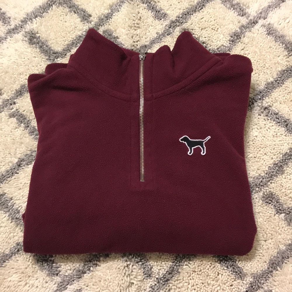 PINK Victoria’s Secret Maroon Quarter-Zip